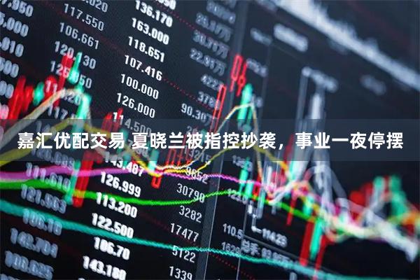 嘉汇优配交易 夏晓兰被指控抄袭，事业一夜停摆